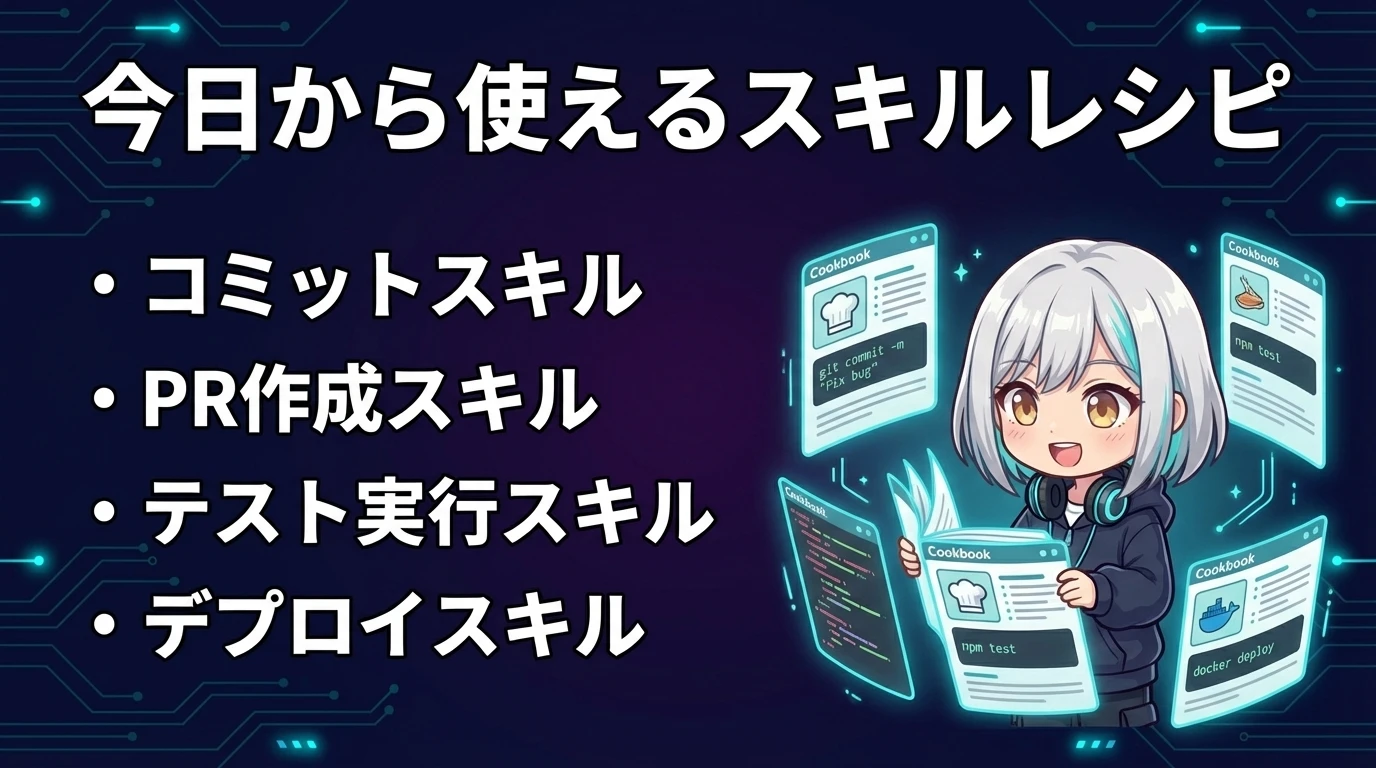 今日から使えるスキルレシピの例