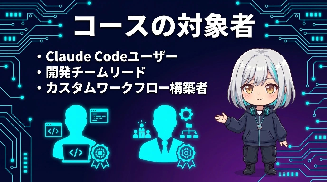 コースの対象となる開発者やチームリード