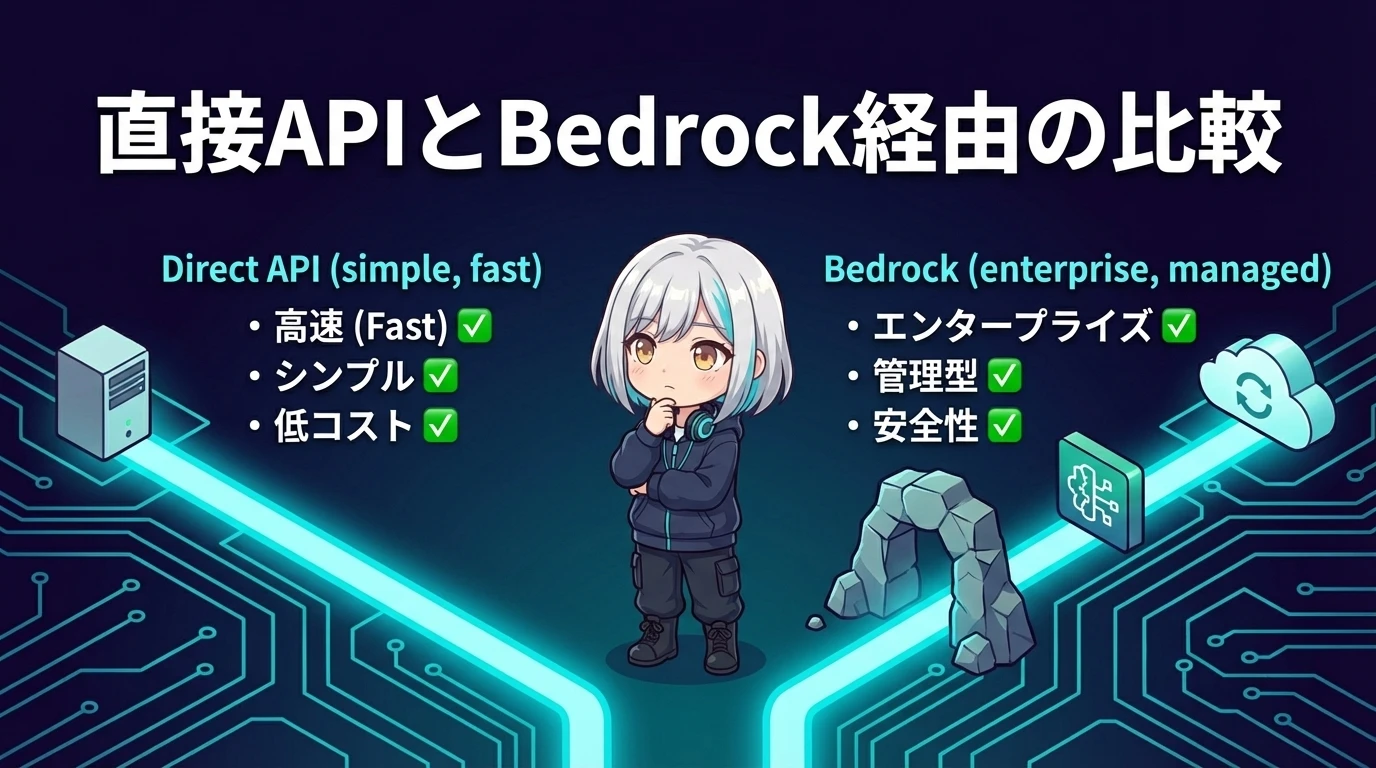 直接APIとBedrock経由の比較