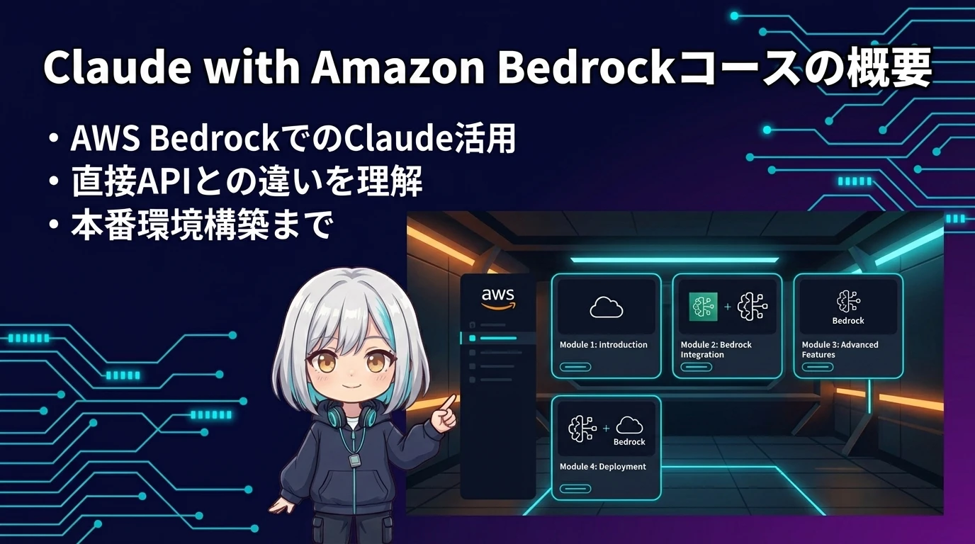 Claude with Amazon Bedrockコースの概要