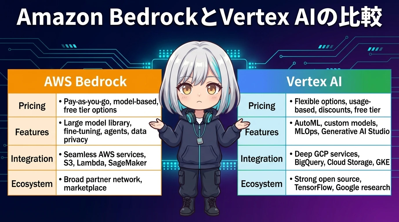 Amazon BedrockとVertex AIの比較