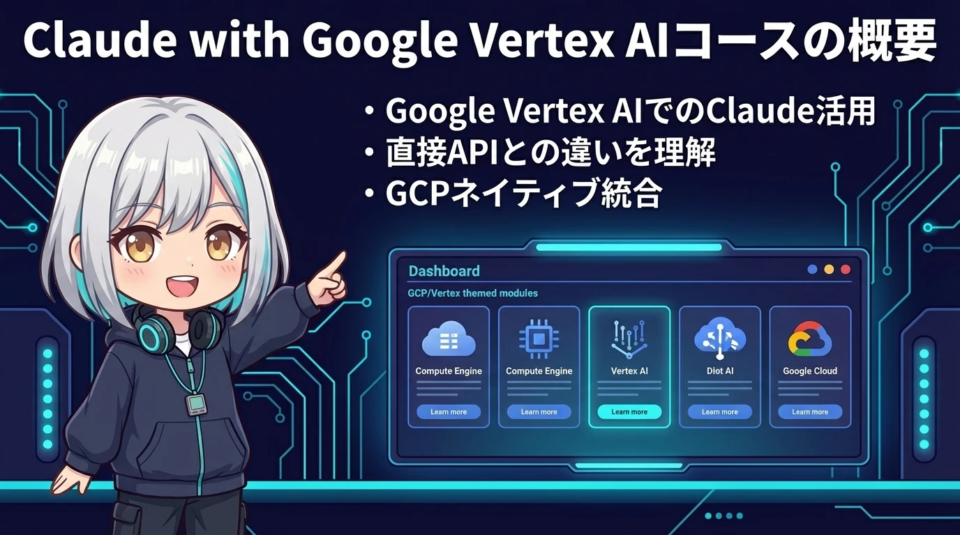 Claude with Google Cloud Vertex AIコースの概要