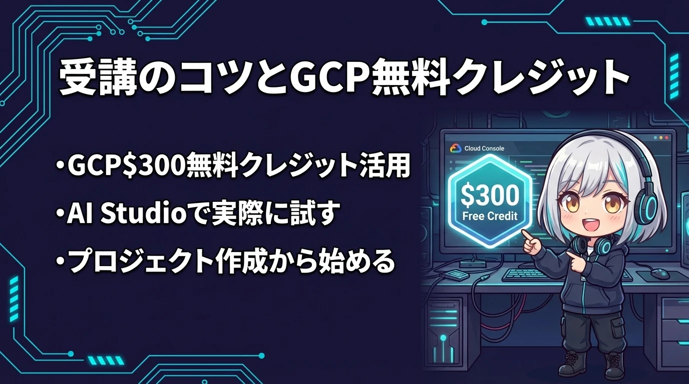 受講のコツとGCP無料クレジットの活用