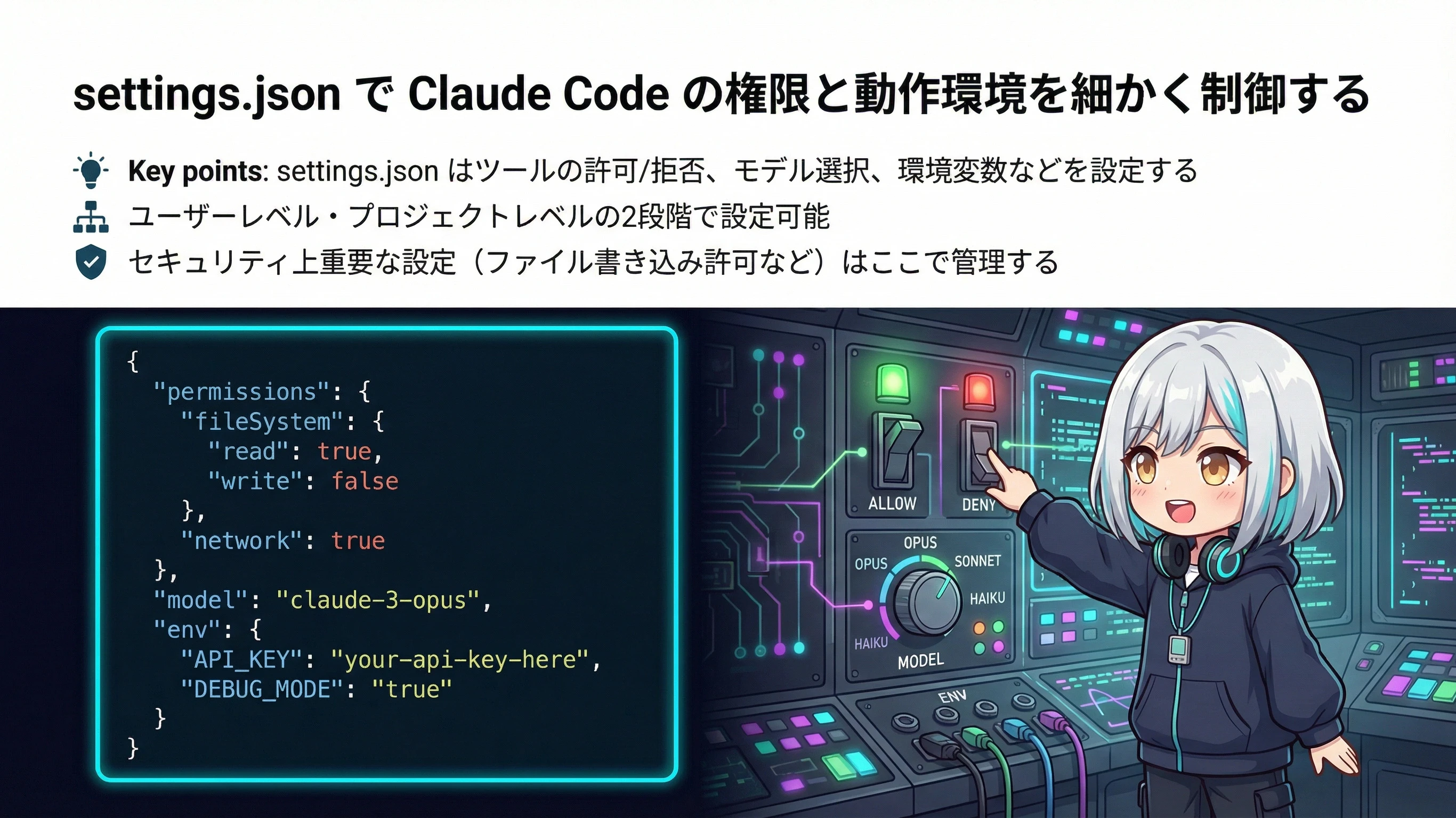 リアがSF風のコントロールパネルを操作