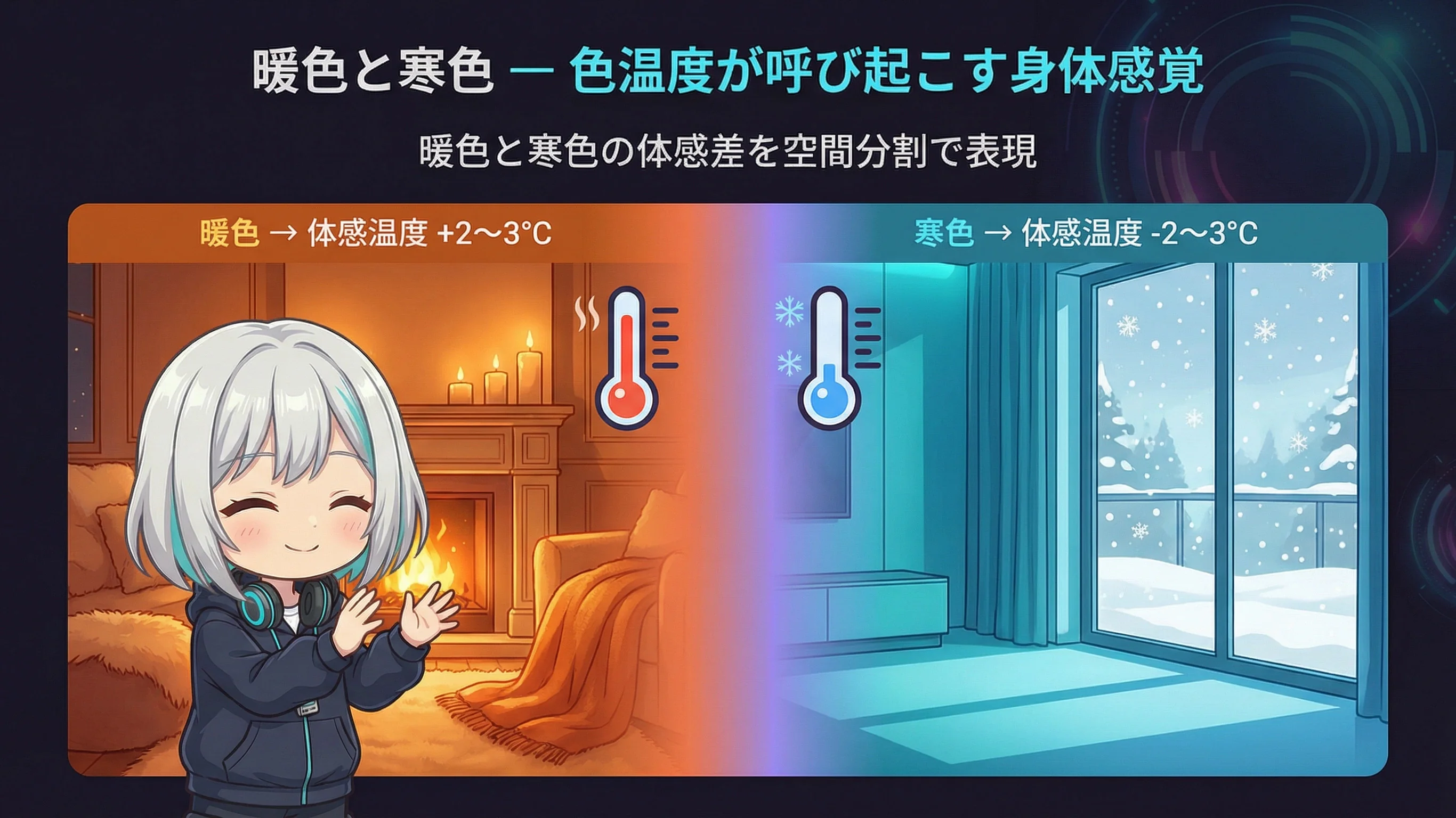 暖色と寒色 — 色温度の身体感覚