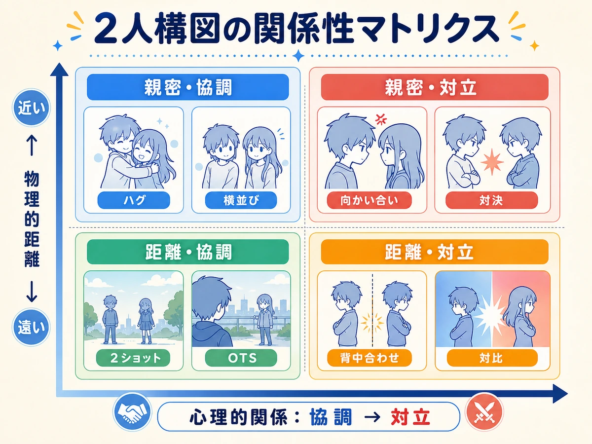 2人構図の関係性マトリクス