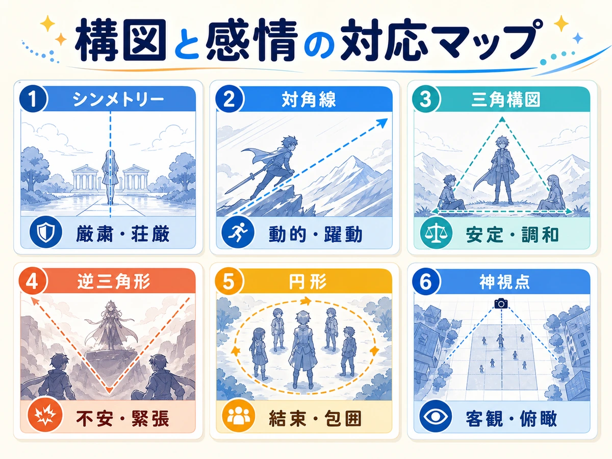 構図と感情の対応マップ