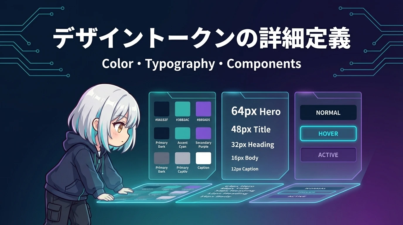 デザイントークンの詳細定義 — Color・Typography・Components