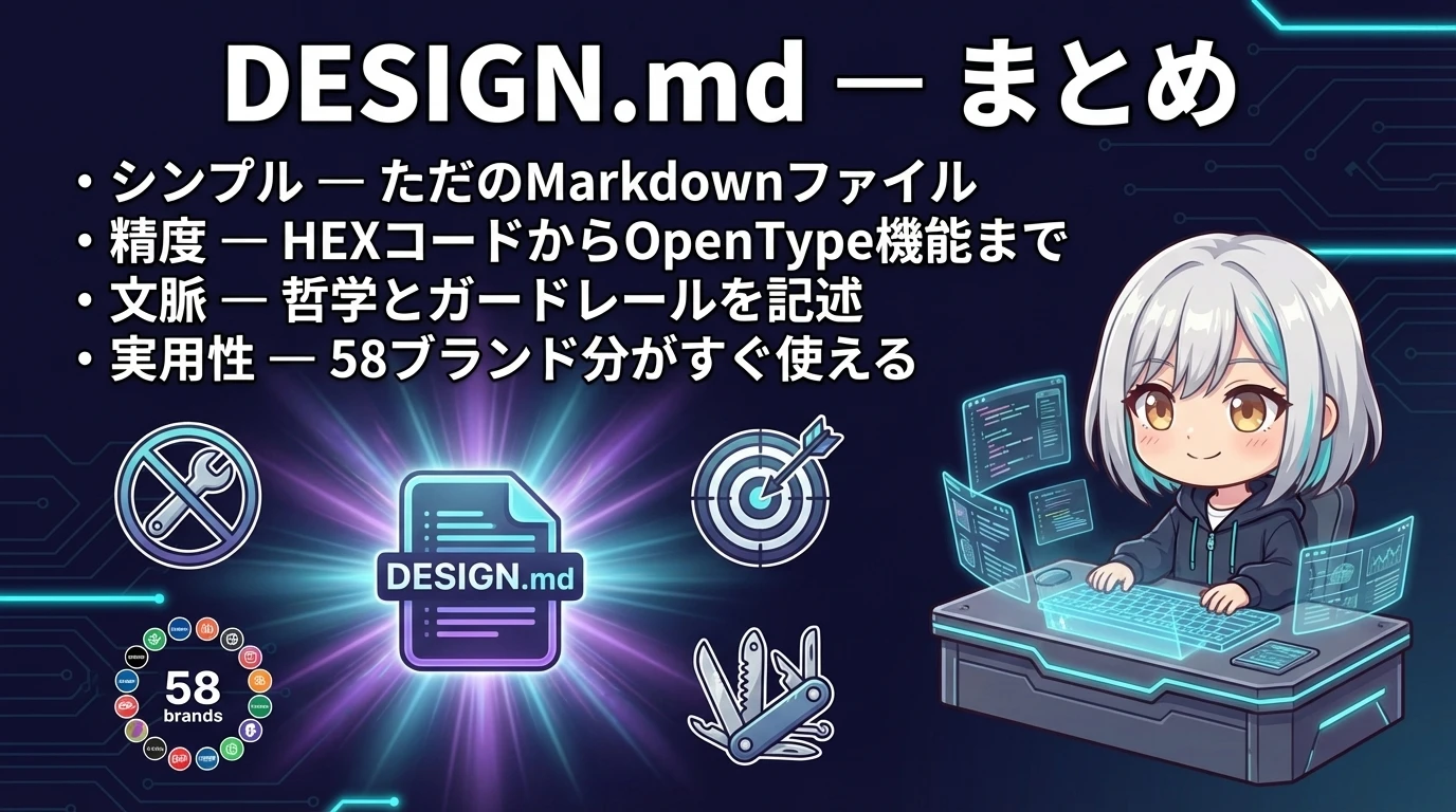 DESIGN.md まとめ — キーポイント総括