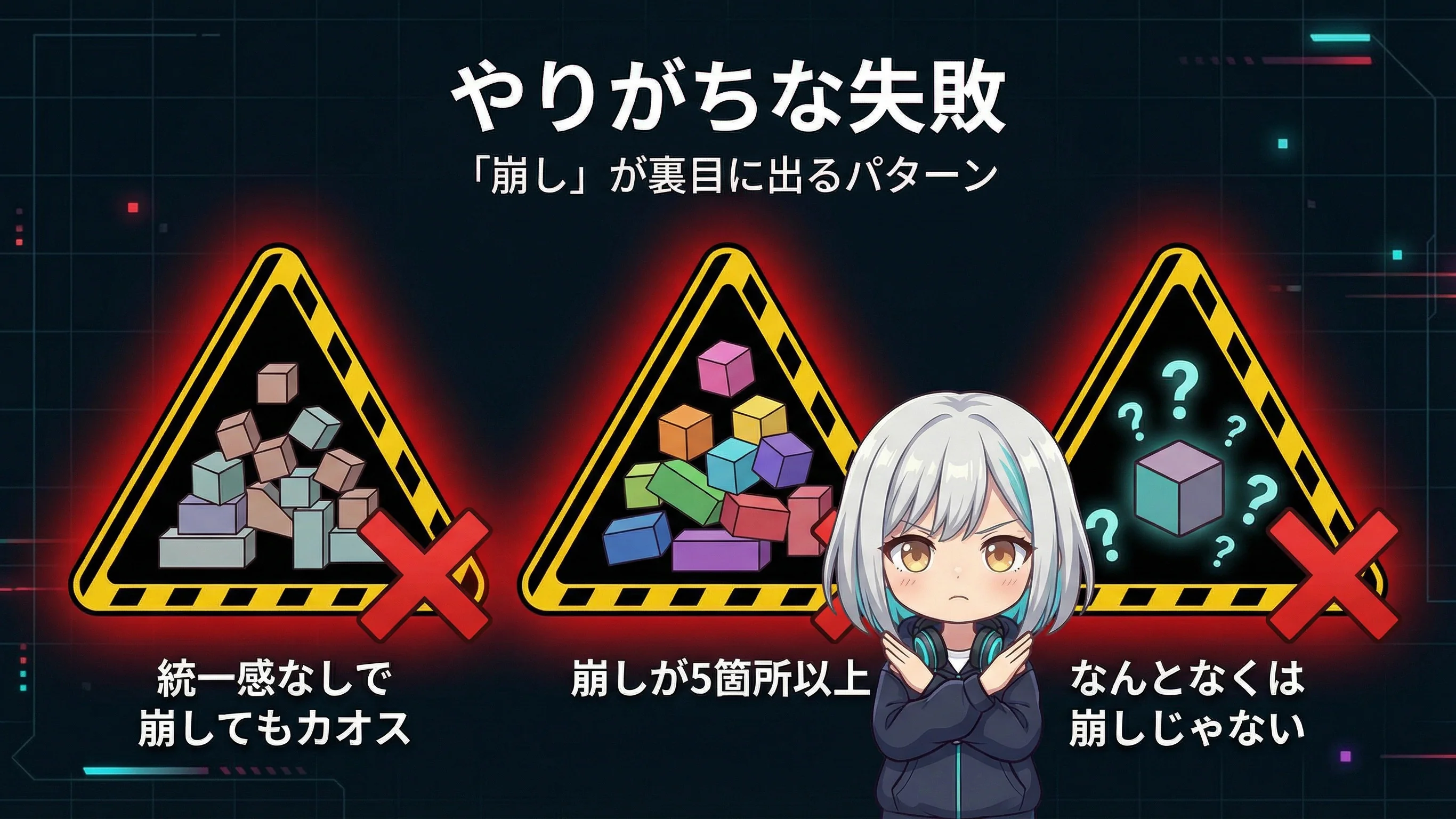 崩しが裏目に出るパターン