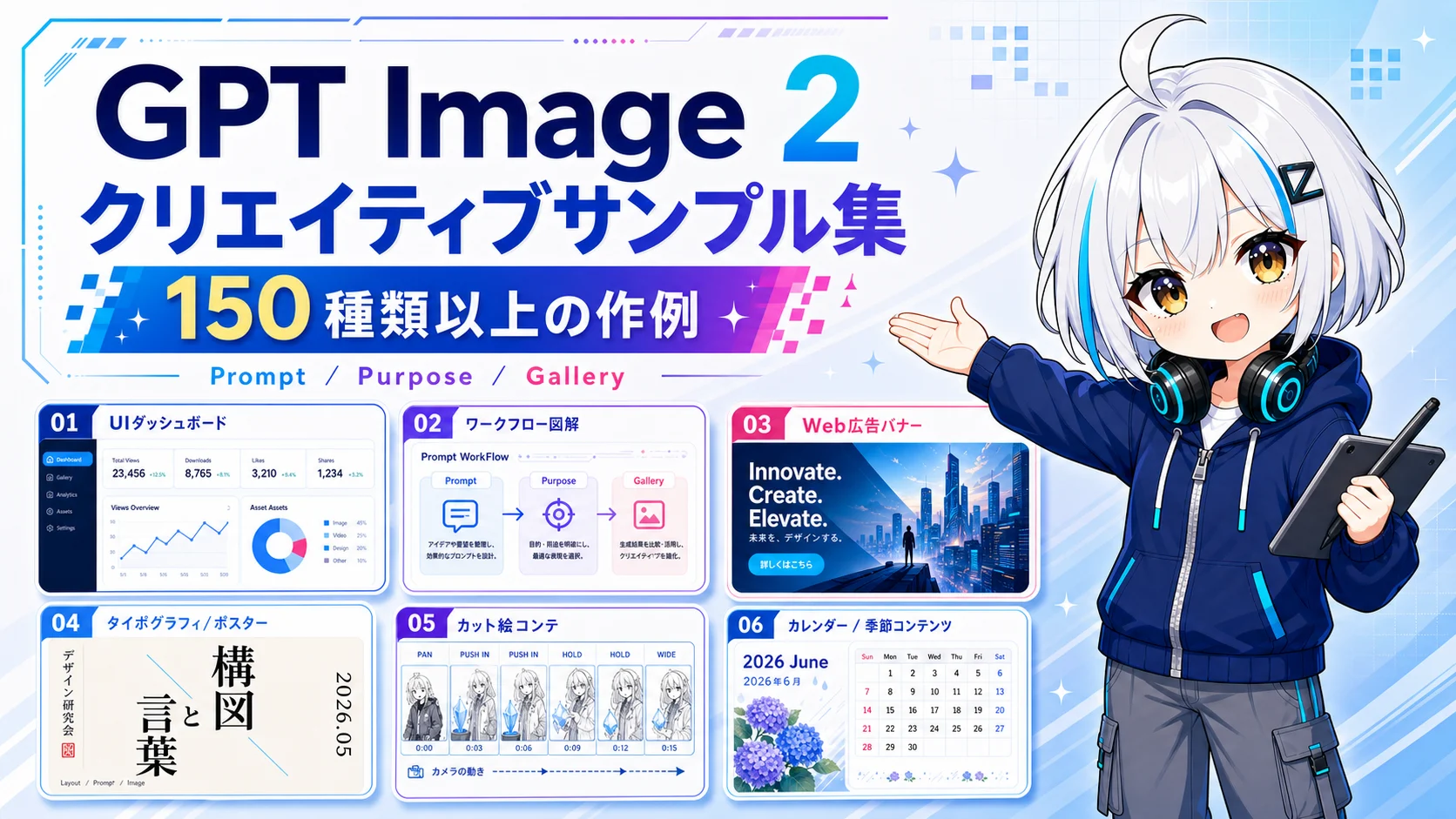 GPT Image 2 クリエイティブサンプル集 150種類以上の作例