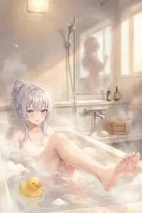 【アーリャ】湯気立つお風呂でリラックス