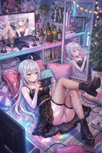 Alisa Kujou’s Glam Gaming: Fishnets, Lingerie & Nintendo Switch