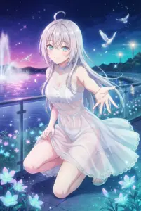 【アーリャ】幻想の夜に誘う純白の微笑み