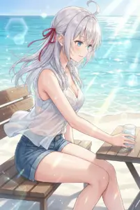 Alya Kujou: A Refreshing Summer Day by the Sparkling Sea