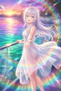 【アーリャ】夕焼けと虹に包まれた魅惑の笑顔