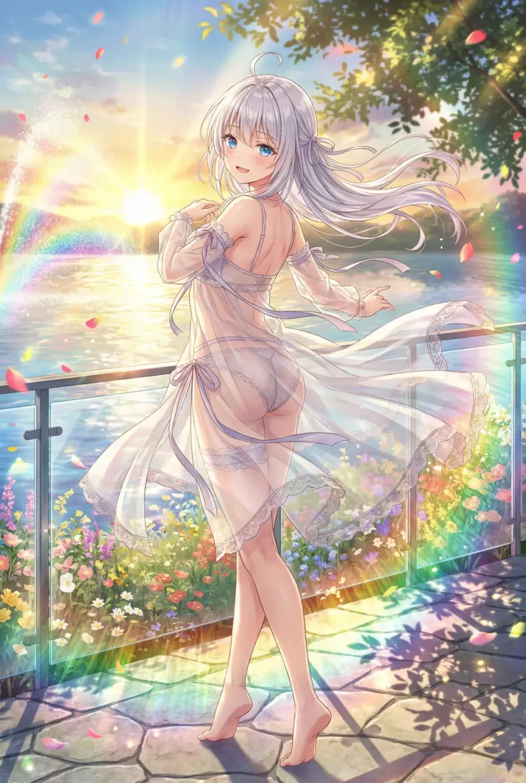 【アーリャ】夕焼けに煌めく魅惑のランジェリー姿