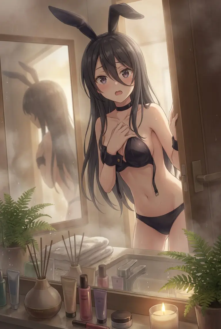 【君嶋 綾乃】バニー姿でドキドキ！？お風呂上がりのサプライズ