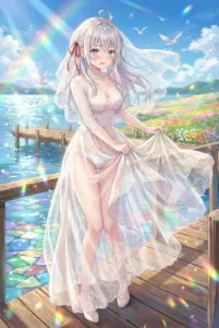 Arya’s Radiant Bridal Moment: Shy Elegance by the Water