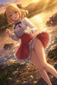 【アニスフィア】夕陽きらめく水辺のプリンセス