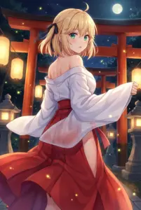 【アニスフィア】月夜に舞う巫女姿の転生王女