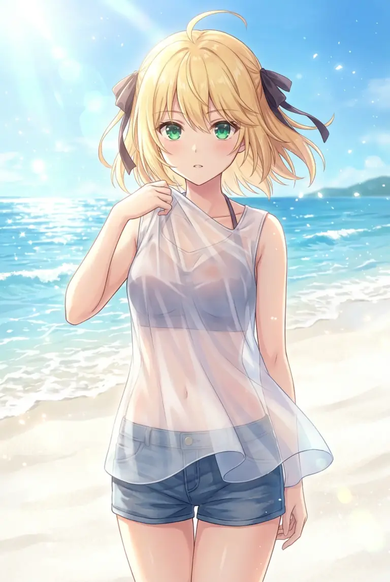 【アニスフィア】夏のビーチで透明感あふれる姿