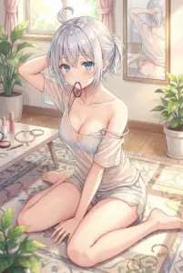 【アーリャ】朝の光と無防備な部屋着姿