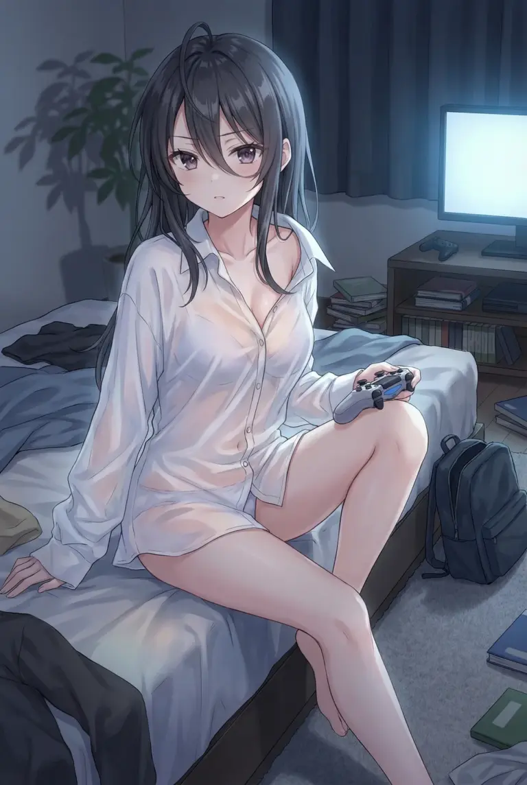 【君嶋 綾乃】夜のYシャツゲームタイム