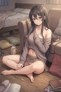 【君嶋 綾乃】誘惑の部屋着、上目遣いのひととき