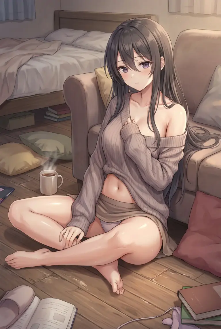 【君嶋 綾乃】誘惑の部屋着、上目遣いのひととき