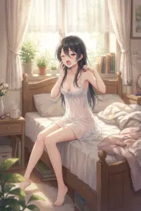 【君嶋 綾乃】朝の光に包まれて、甘える寝起き