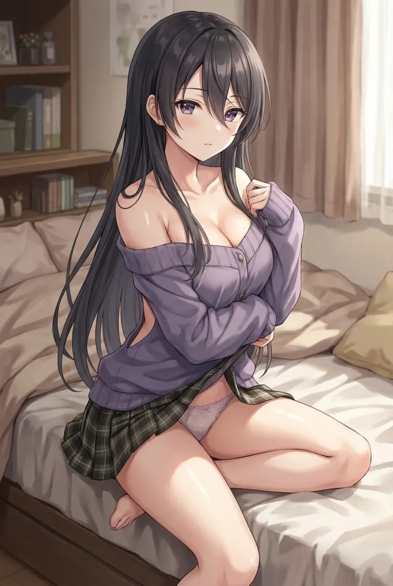 【君嶋綾乃】ベッドでの魅惑のセーター姿