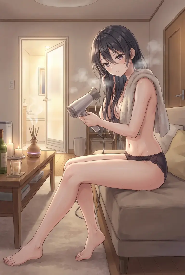 【君嶋 綾乃】お風呂上がりのリラックスタイム