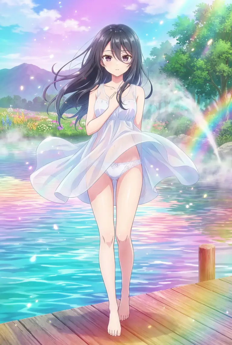 【君嶋 綾乃】虹色の水辺で魅せる幻想的な姿