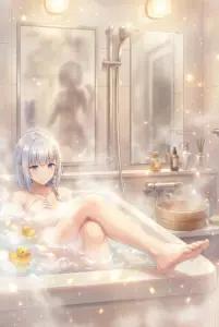 Beta’s Relaxing Bubble Bath: An Elven Beauty in Steamy Comfort
