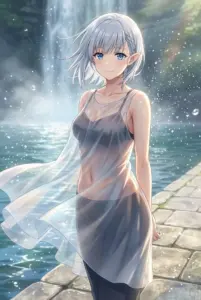 【ベータ】水辺で輝く透ける衣装と優しい笑顔