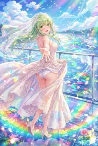 【セシリア】虹と海に祝福された花嫁姿