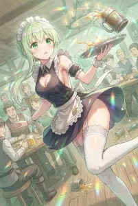 【セシリア】酒場でのドジっ子メイド、ビール大惨事