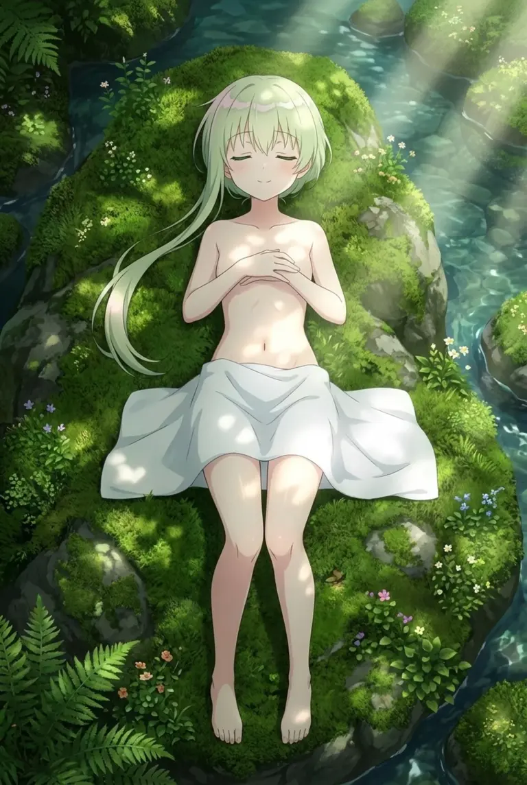 【セシリア】緑豊かな水辺で安らぐ聖女のひととき