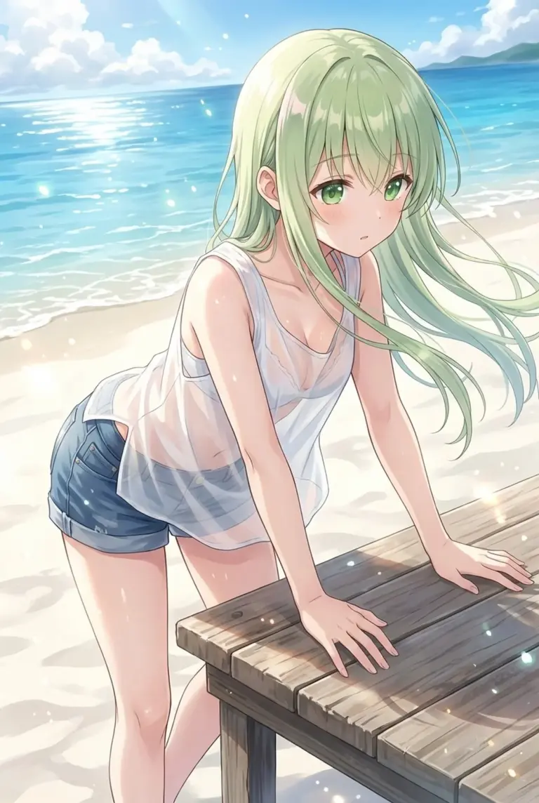 【セシリア】真夏のビーチで潮風を感じて