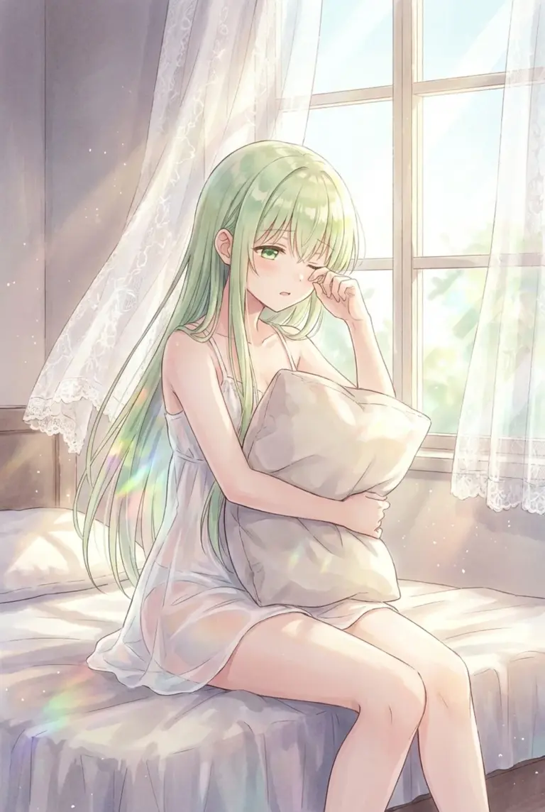 【セシリア】朝日にまどろむ寝起き姿