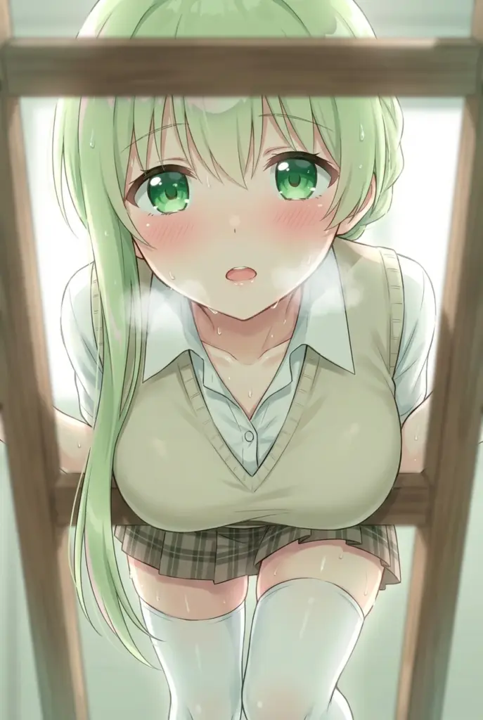 【セシリア】ドキドキ覗き見？汗ばむ聖女の表情