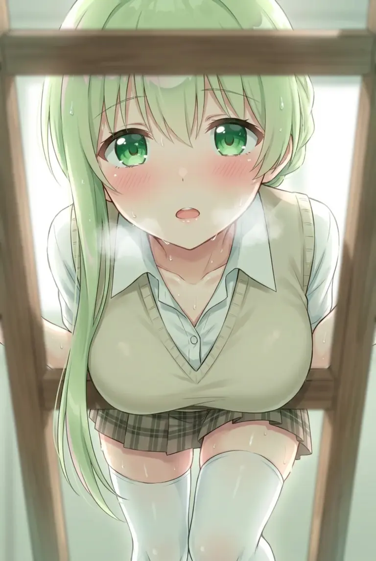 【セシリア】ドキドキ覗き見？汗ばむ聖女の表情