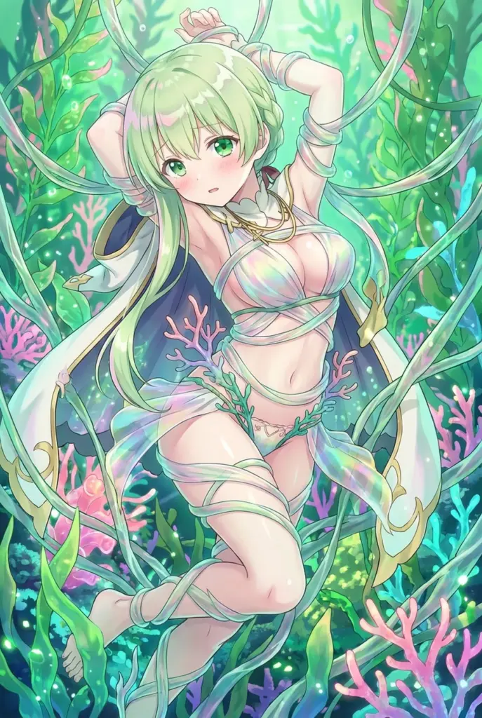 【セシリア】幻想的な水中世界と水着姿の聖女