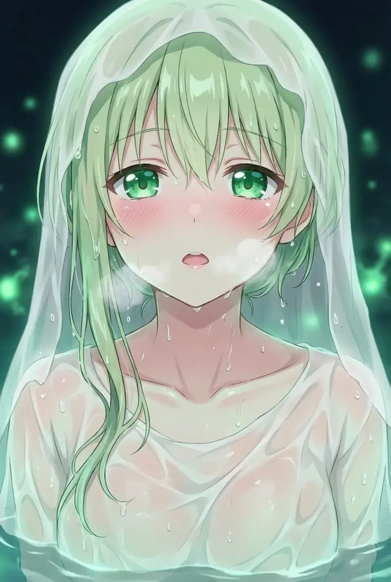 【セシリア】神秘のベール、濡れて透ける聖女の姿