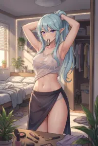 【イプシロン】寝室での朝、魅惑のヘアアレンジ