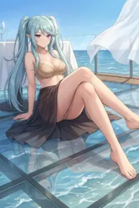 【イプシロン】海辺のテラスで優雅な水着姿