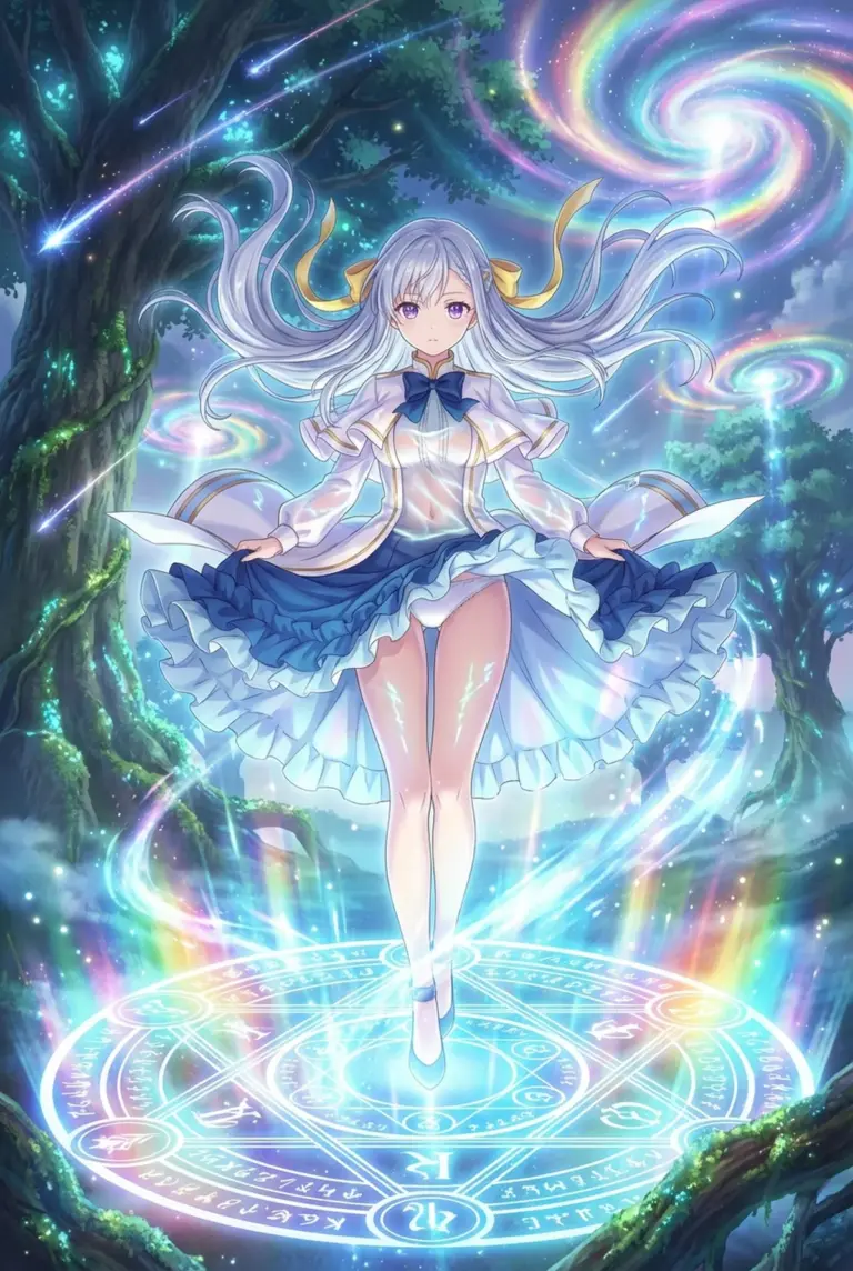 【ユフィリア・マゼンタ】虹色の魔法を纏い輝く転生王女