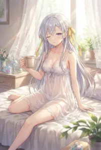 【ユフィリア・マゼンタ】朝日のベッドでまどろむひととき