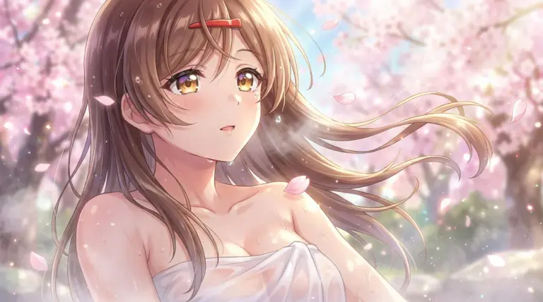 【間瑞希】桜舞い散る湯浴み、麗しき春のひととき